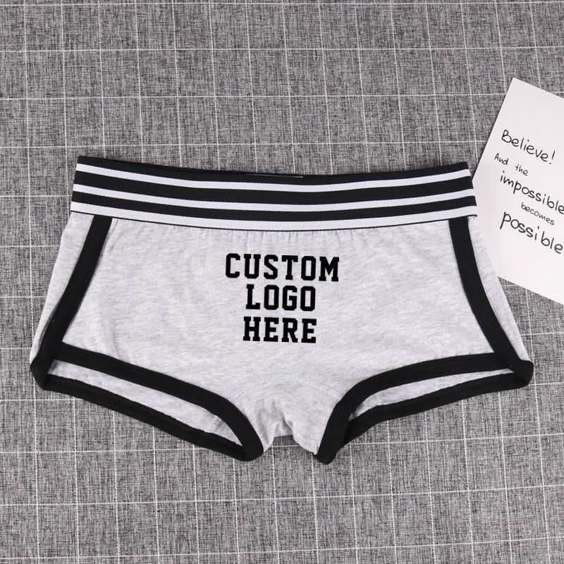 Custom Women Thong Girls Cotton Boyshorts Female Underwear Girls Gift Ladies Personalized Panties Breathable Hotwife Lingerie