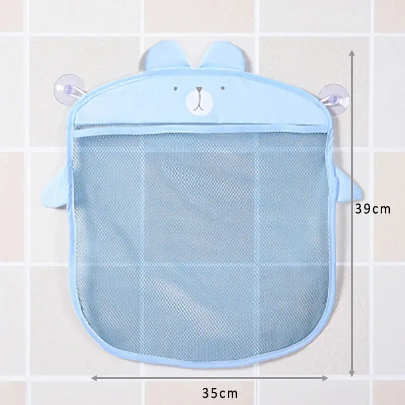 Baby Bathroom Mesh Bag Cartoon Animal Shapes Cloth Sand Toys Storage Net Bag Sucker Organizer for Children Bath Toys Kid Basket