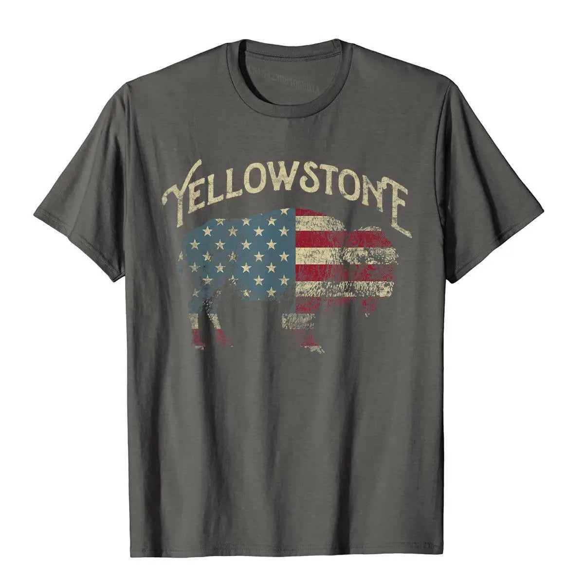 Vintage Yellowstone National Park Retro T-Shirt Chinese Style Cotton Men Tops Shirt Fashionable Popular T Shirt