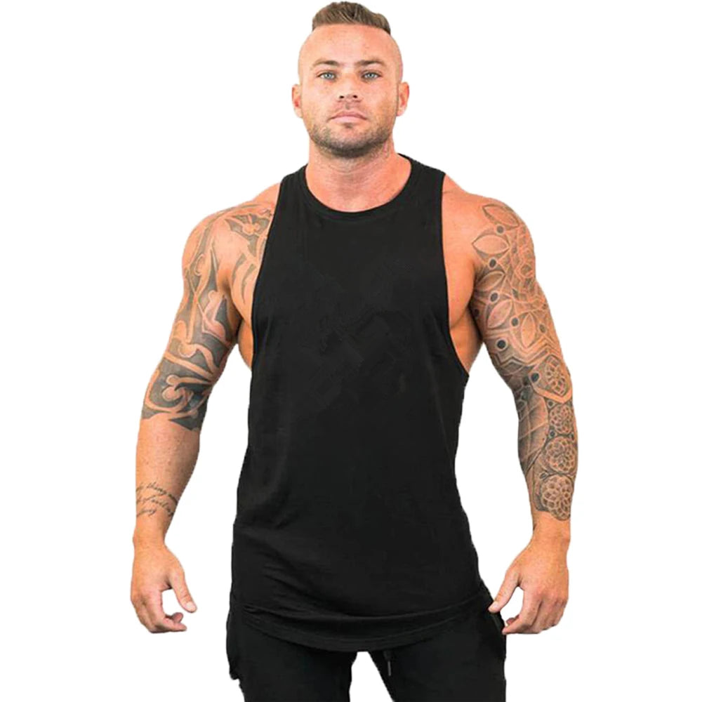 Brand gyms clothing Men Bodybuilding and Fitness Stringer Tank Top Vest sportswear Undershirt muscle workout Singlets Gym shirt