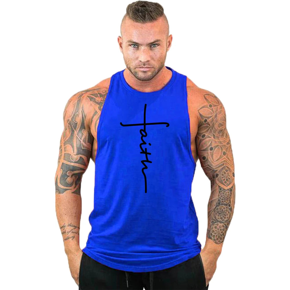 Brand gyms clothing Men Bodybuilding and Fitness Stringer Tank Top Vest sportswear Undershirt muscle workout Singlets Gym shirt