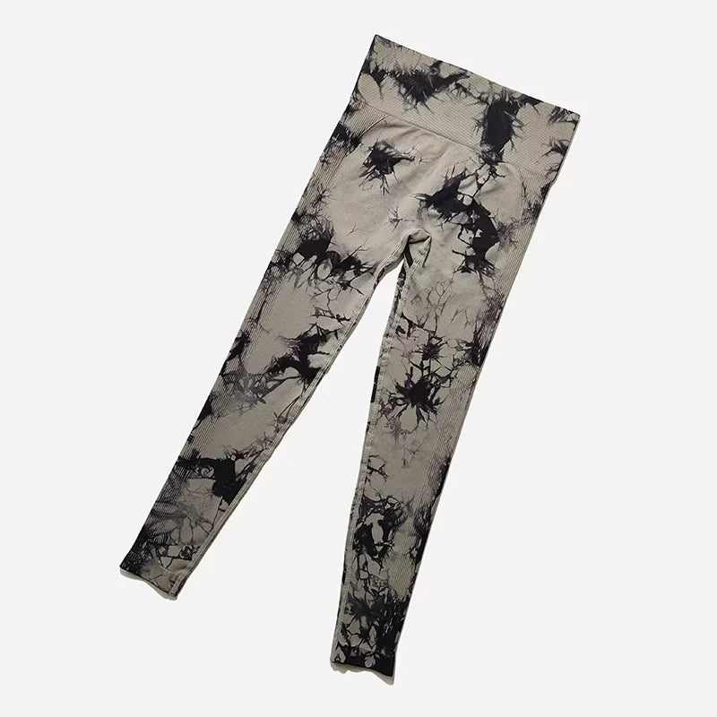 WAREBALL New Fashion Tie Dye Yoga Pants Gym Leggings Women Seamless High Waist Push Up Sport Tights Fitness Workout Leggins