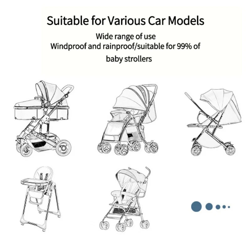 Universal Stroller Rain Cover Baby Car Portable Universal Waterproof Rain Cover Weather Stroller for Baby Stroller Accessories