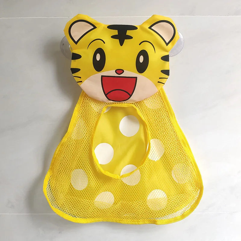 Baby Bath Toys Storage Bags Cute Animals Mesh Bag With Strong Suction Cups Bathroom Organizer Pouch Kids Water Toy Storage Net