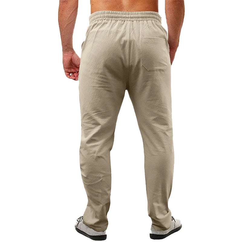 Solid Slim Fit Pants For Men, Trendy Leisure Trousers For Daily Life