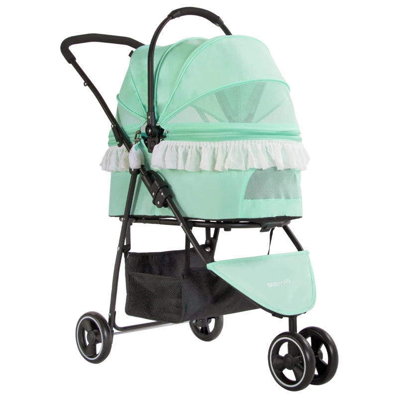 Pet Stroller Detachable Small and Medium-sized Dog Travel Stroller Lightweight and Foldable Portable Pet Stroller Pet Supplies