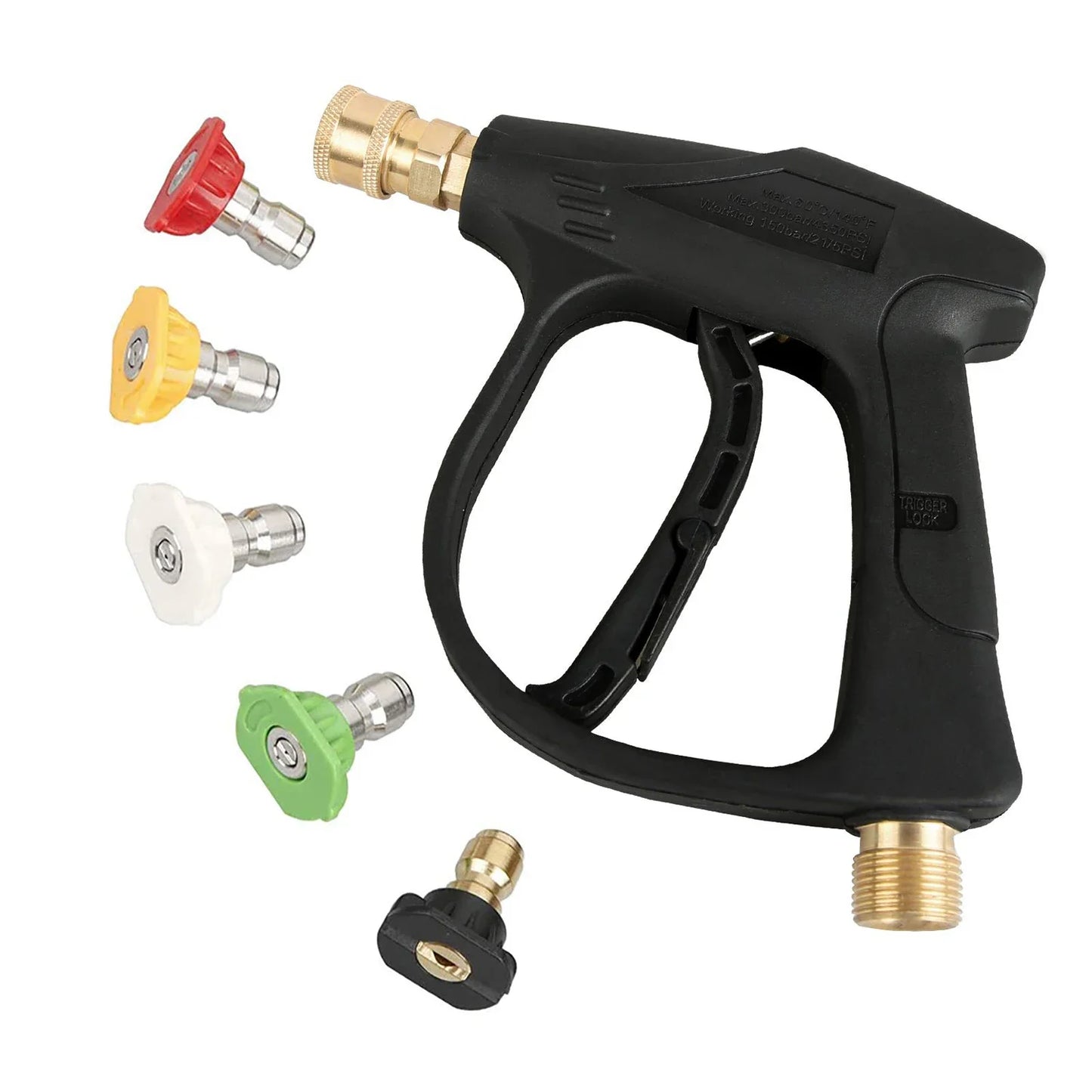 High Pressure Washer Gun , Car Washer Gun with 5 Nozzles and M22 Coupler For Car Washing And Garden Cleaning Tools