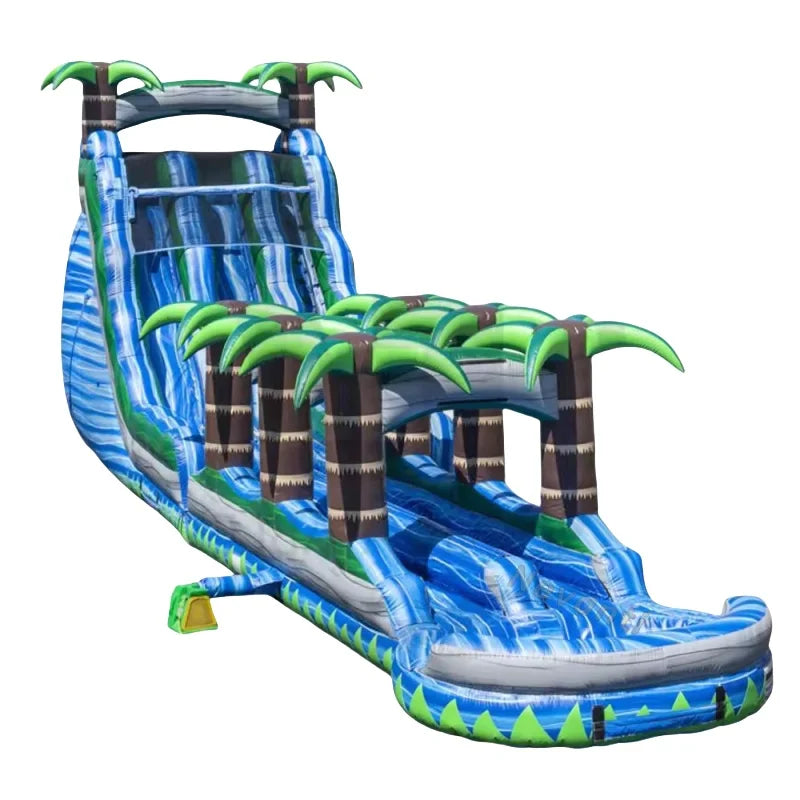 18ft Tropical fiesta breeze waterslides commercial grade inflatable water slide for kids adults