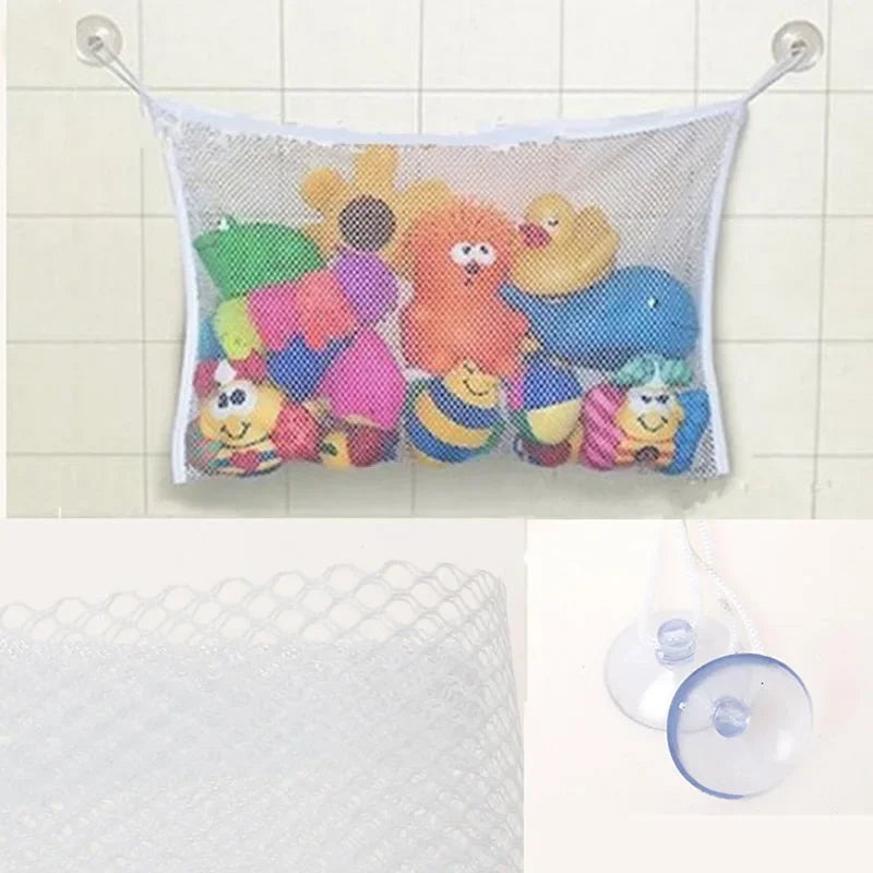 Baby Bathroom Mesh Bath Bag Kids Cartoon Basket Net Children's Games Network Waterproof Cloth Sand Toys Beach Storage Organizer