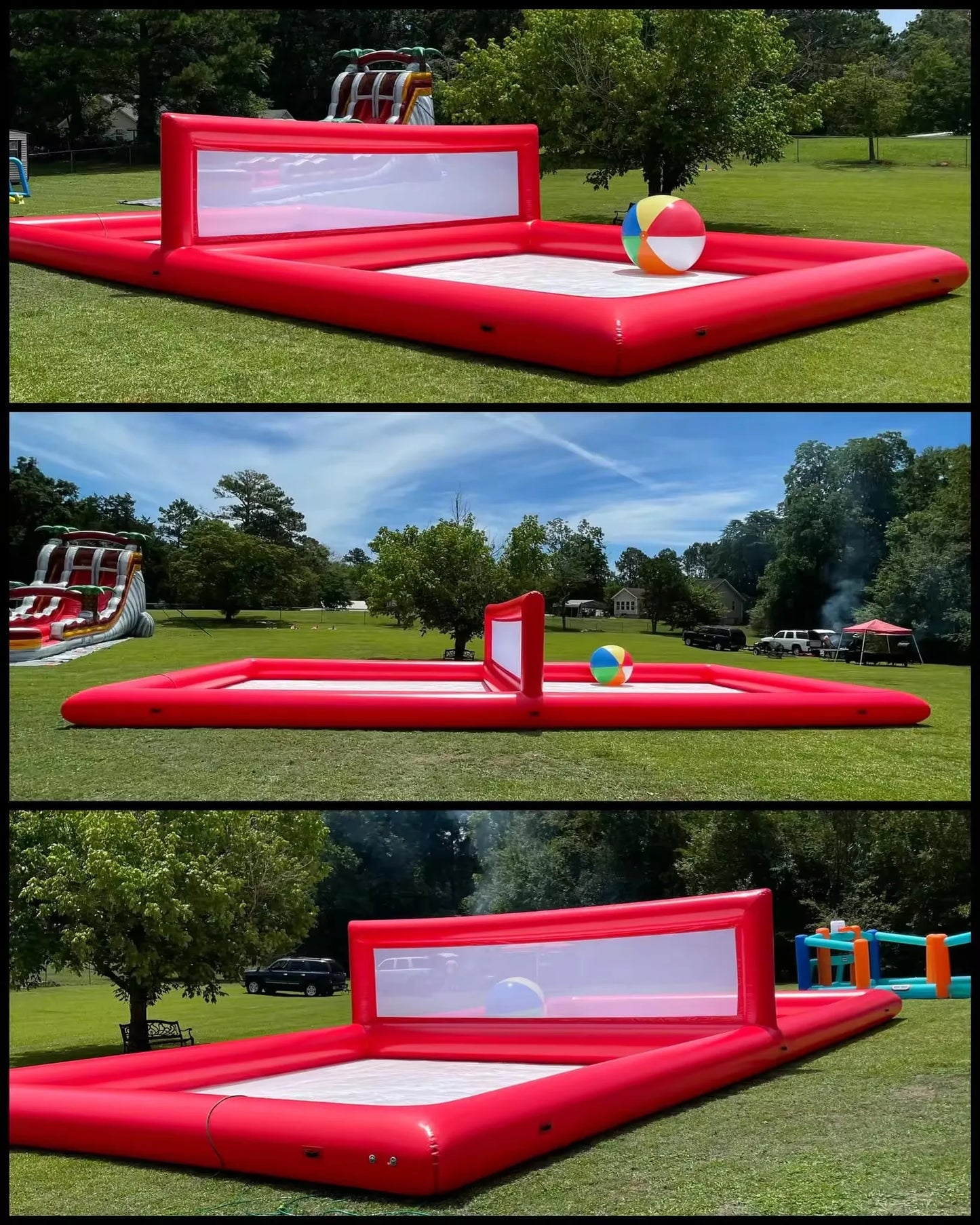 Inflatable Water Volleyball Court with Air Pump Inflatable Volleyball Court Pool Inflatable Trampoline Volleyball Court for Sale