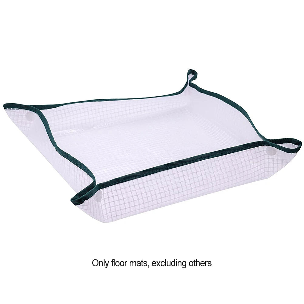 Foldable Waterproof Gardening Mat for Plant Transplanting and Potting Anti Dirty Square Repotting Tarp (19x19 inch)