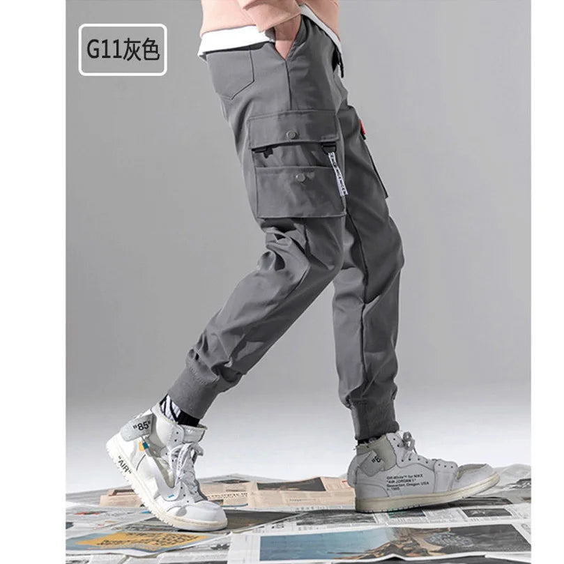 Men Spring Summer Cargo Pants Joggers Sportswear Boys Girls Jogging Tracksuit Streetwear Clothing 2025 Plus Size 5XL Z1