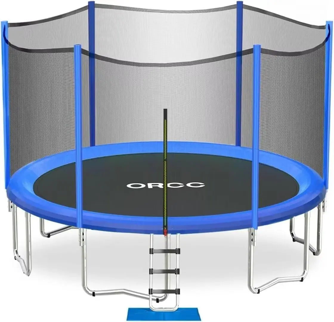 Capacity Trampoline  with Basketball Hoop Water Sprinkler Spiral Ground Stakes Outdoor Yard Trampolines for Kids Adults