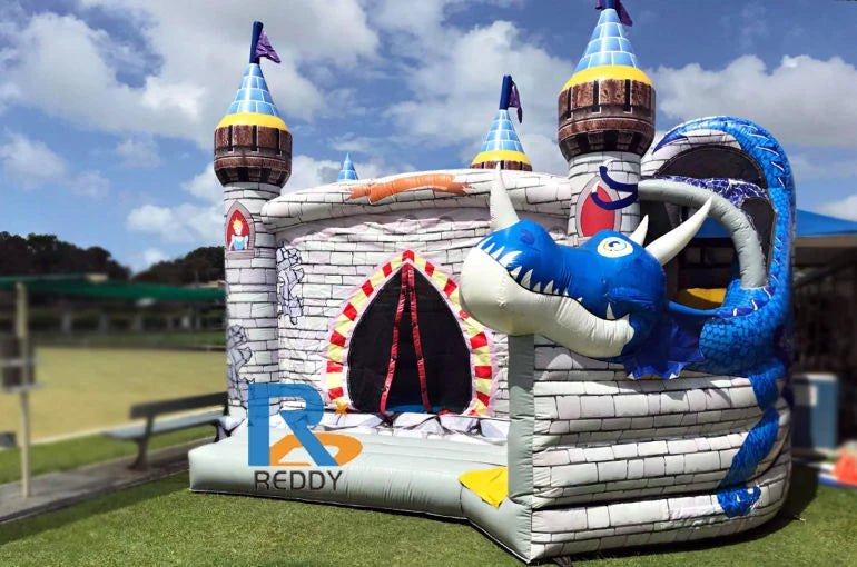 Custom Dragon Inflatable Bounce House with Slide Fun Kids Bouncy Castle