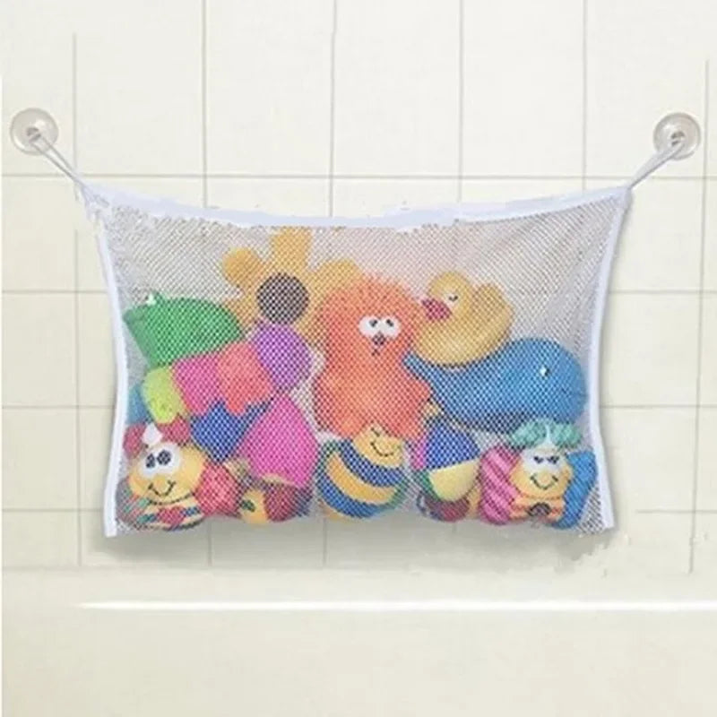 Baby Bathroom Mesh Bath Bag Kids Cartoon Basket Net Children's Games Network Waterproof Cloth Sand Toys Beach Storage Organizer