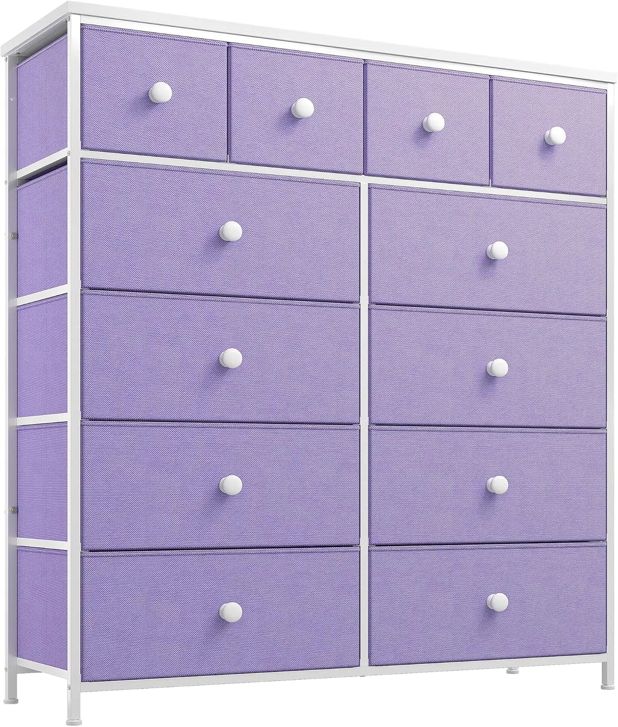 Dresser,Dresser for Bedroom with 12 Drawers Dressers & Chests of Drawers for Bedroom, Living Room,Wood Top Metal Frame