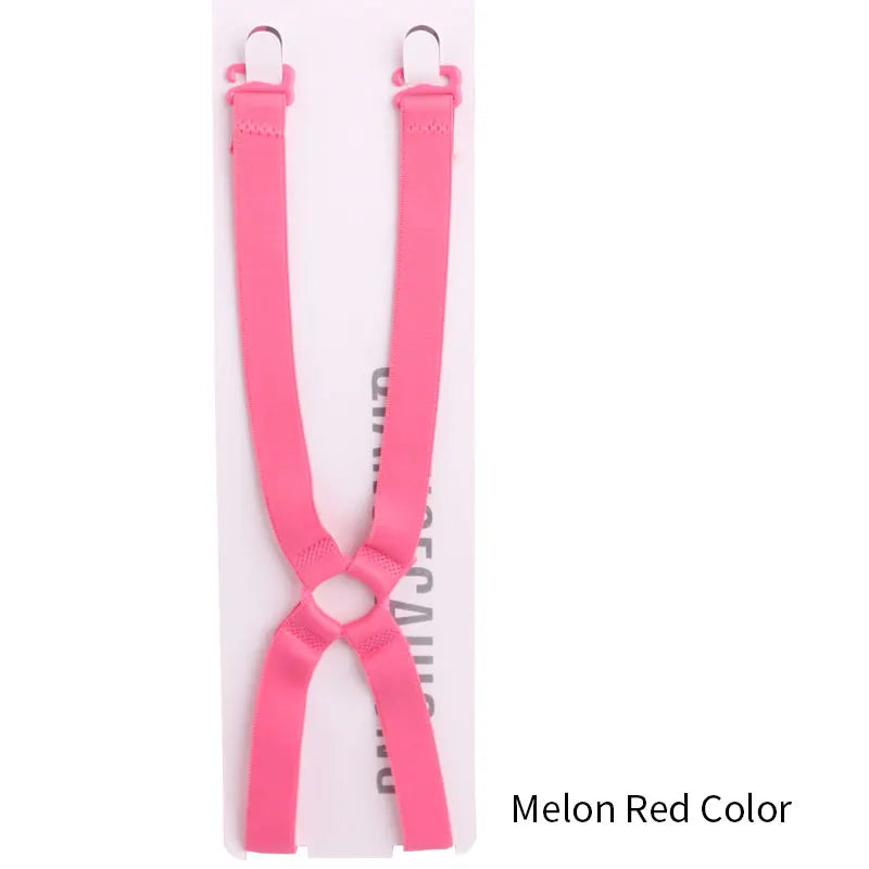 Elastic Shoulder Strap Colored Sexy Bra Band Accessories Woman Sexy Back Bra Straps X Cross Attache Soutien Gorge Croise 1.5cm