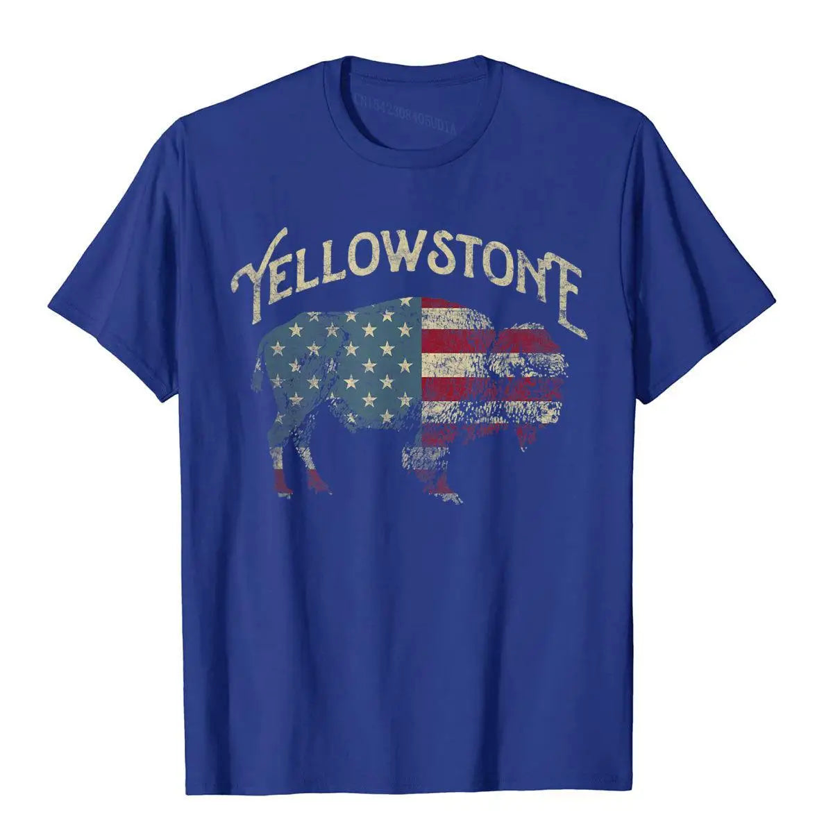 Vintage Yellowstone National Park Retro T-Shirt Chinese Style Cotton Men Tops Shirt Fashionable Popular T Shirt