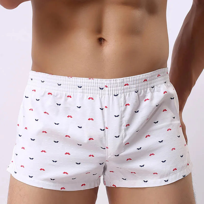 Men's and Women's Cotton Arrow Pants Soft Comfortable Home Shorts Plaid Homewear Loose Lounge Wear Summer Panties Cuecas