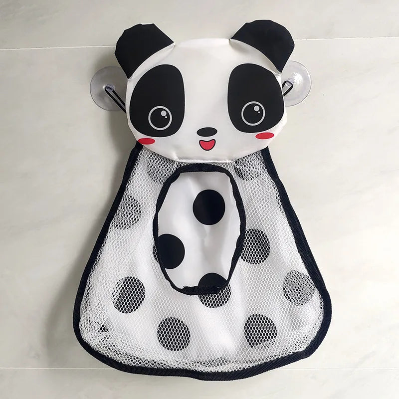 Baby Bath Toys Storage Bags Cute Animals Mesh Bag With Strong Suction Cups Bathroom Organizer Pouch Kids Water Toy Storage Net