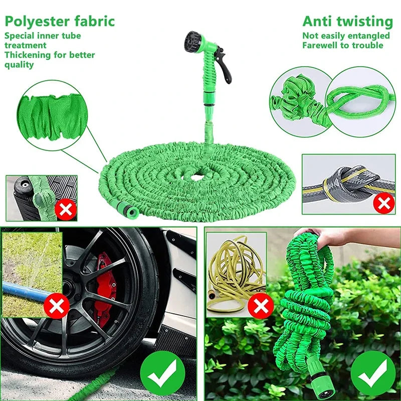 High Pressure Car Wash Water Gun Household Plastic Telescopic Hose Set Car Garden Garden Shower Hose