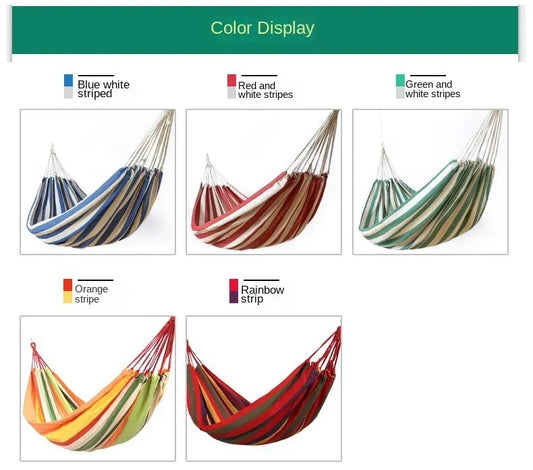 Thicken Canvas Garden Swing Hammock Outdoor Single 2 person Dormitory Camping Hammocks 200*80 200*100 200*150cm Hanging Chair