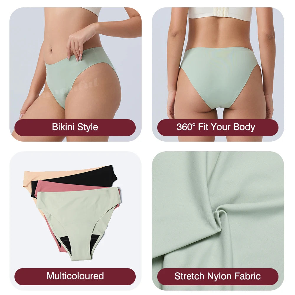 Seamless Menstrual Panties Woman High Quality Leakproof Menstrual Period Underwear Bikini Menstrual Cycle Absorbent Underwear