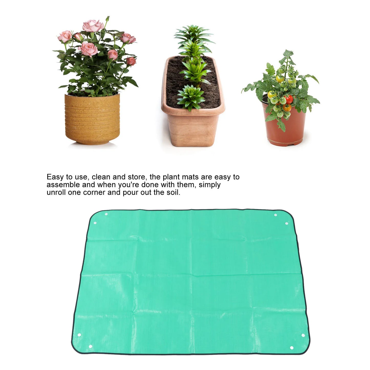 75 x 100cm Gardening Planting Mat PE Plant Repotting Mat Foldable Waterproof Gardening Potting Pad Flower Pots Transplanting Mat