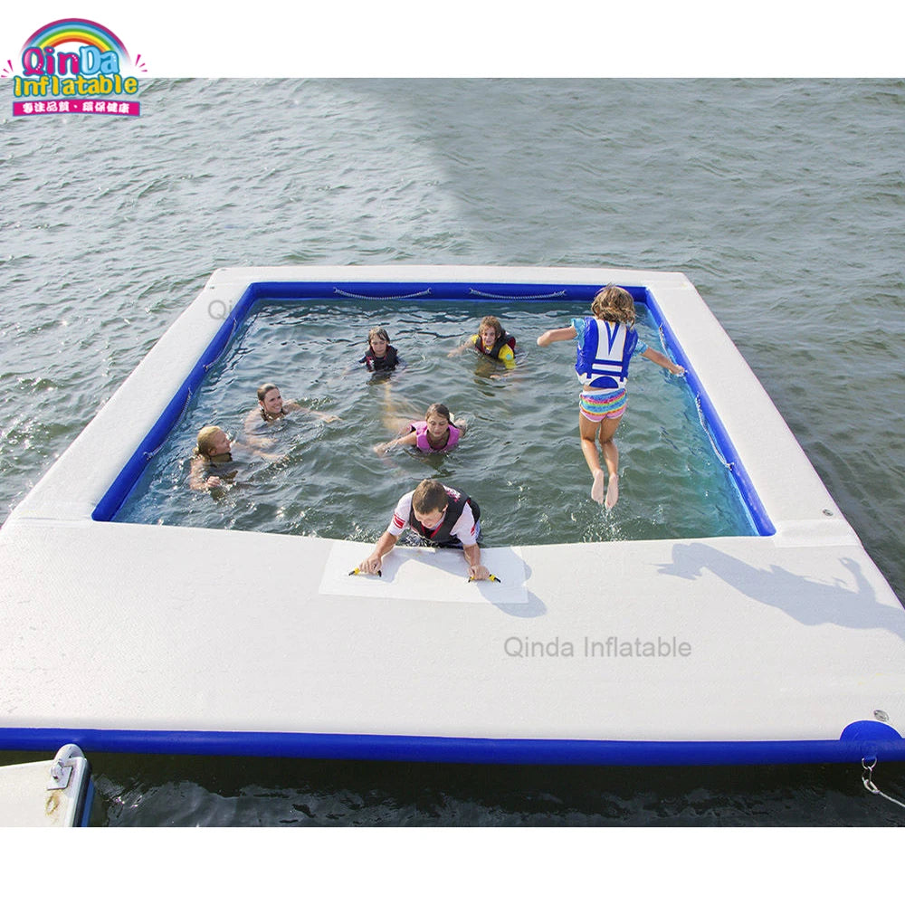 Yacht Floating Inflatable Water Boat Pool Inflatable Sea Swimming Pool With Net