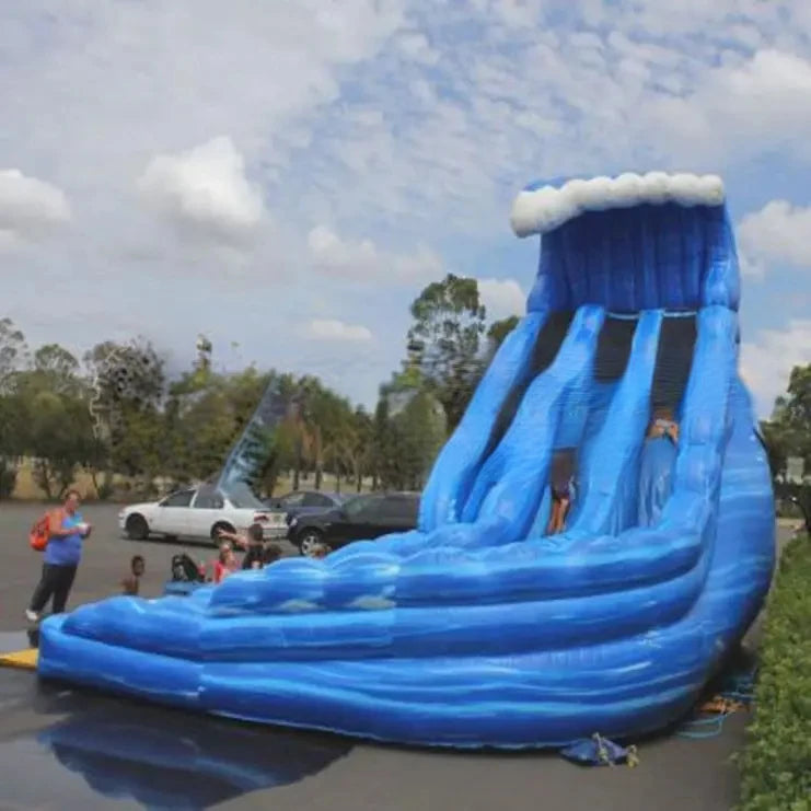 Commercial Waterslide Giant Tall Huge Adult Curve Water Slide Kids Outdoor Double Inflatable Slide With Pool