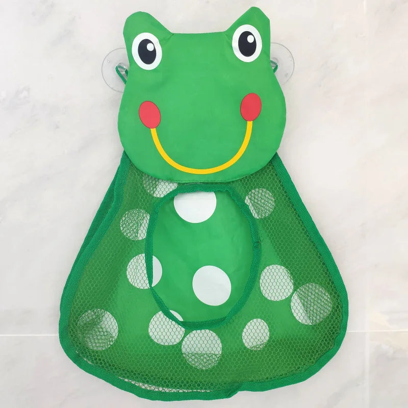 Baby Bath Toys Storage Bags Cute Animals Mesh Bag With Strong Suction Cups Bathroom Organizer Pouch Kids Water Toy Storage Net