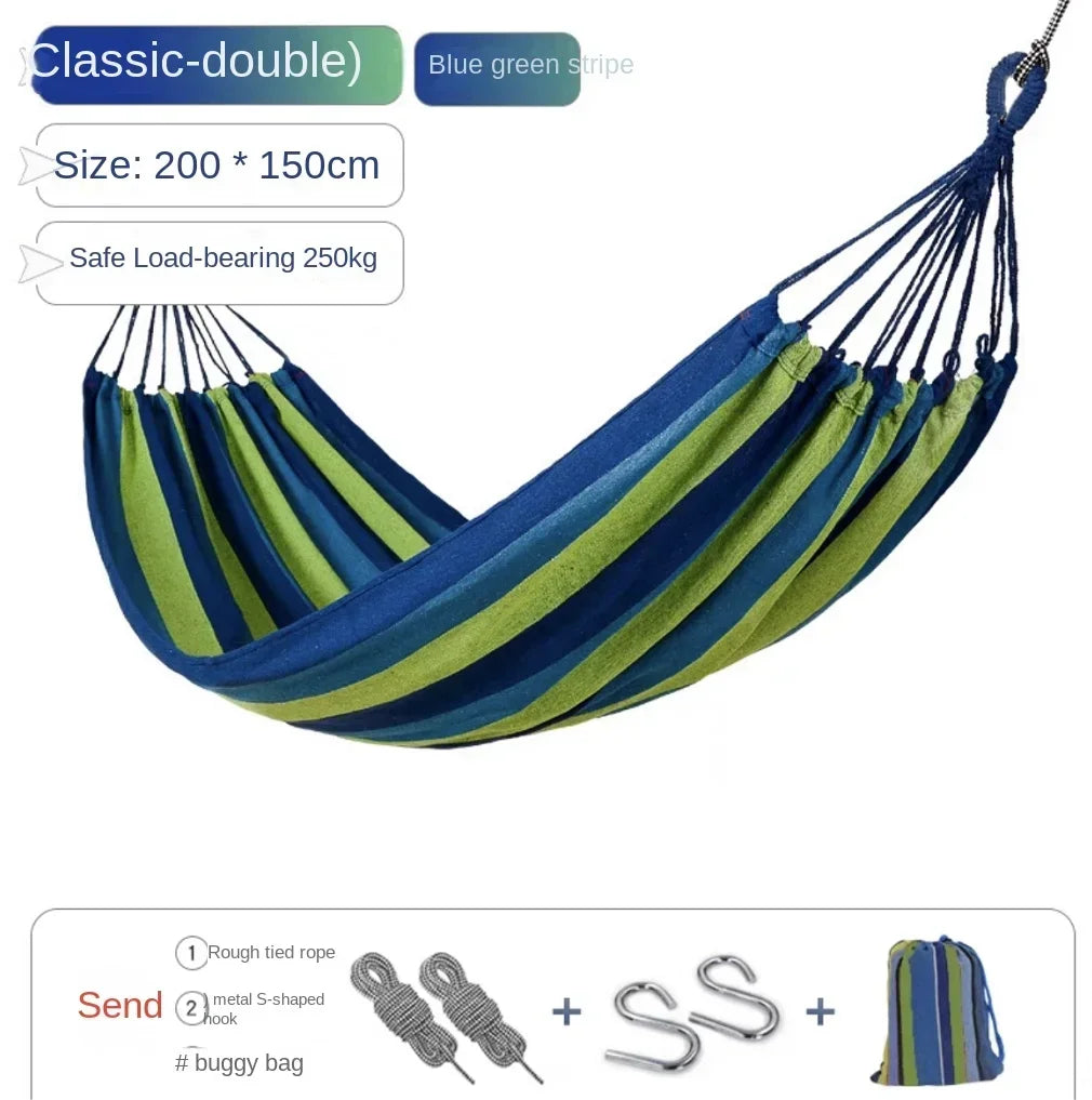 Thicken Canvas Garden Swing Hammock Outdoor Single 2 person Dormitory Camping Hammocks 200*80 200*100 200*150cm Hanging Chair