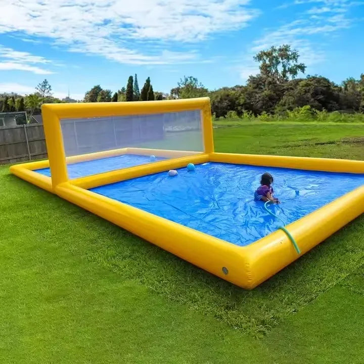 Inflatable Water Volleyball Court with Air Pump Inflatable Volleyball Court Pool Inflatable Trampoline Volleyball Court for Sale