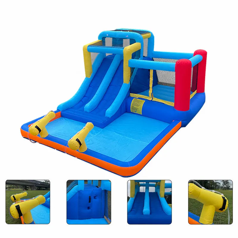 bumper cars flying spinner waterslide inflatable jumping castle for kids bounce house inflatable