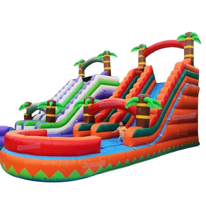 18ft Tropical fiesta breeze waterslides commercial grade inflatable water slide for kids adults