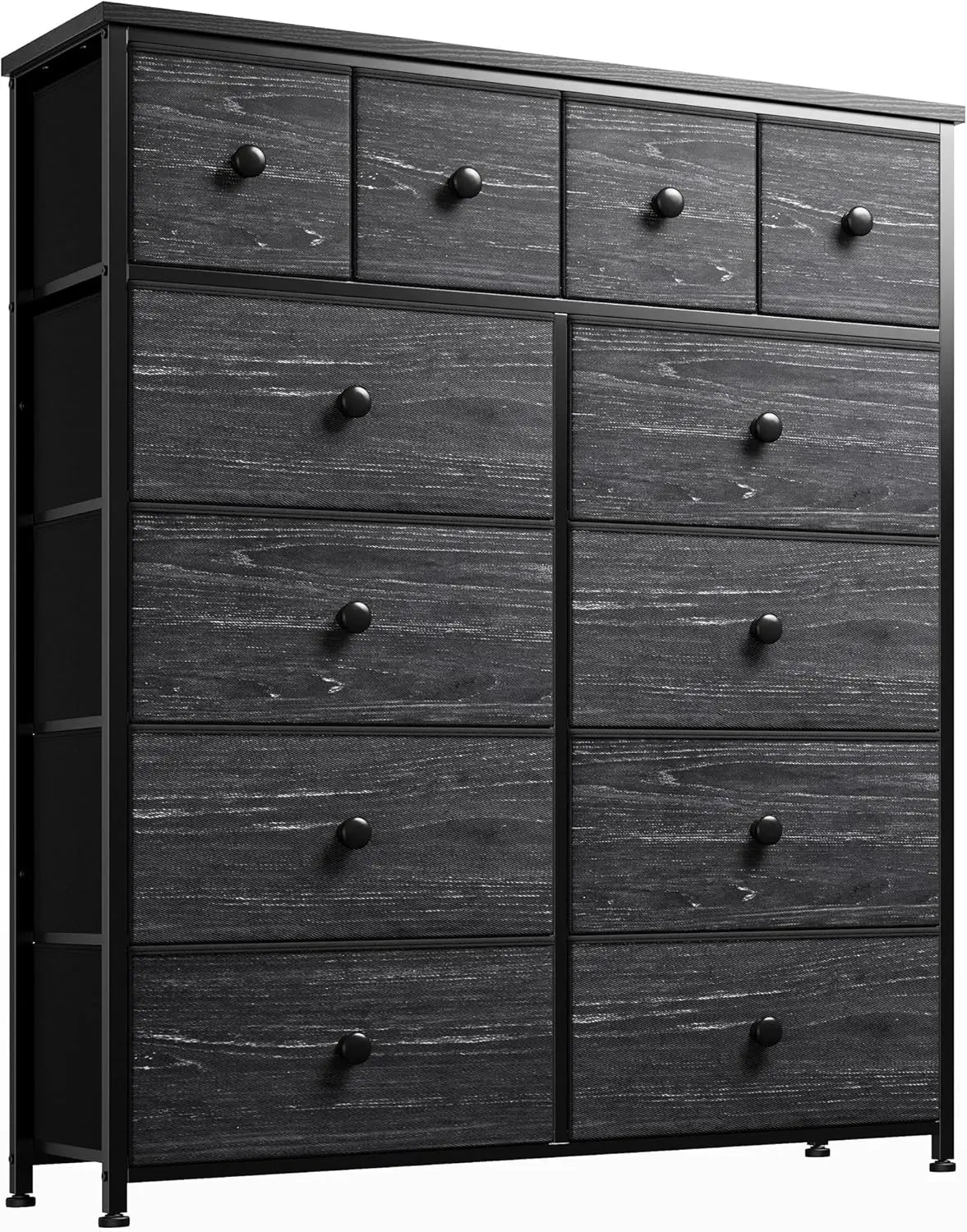 Dresser,Dresser for Bedroom with 12 Drawers Dressers & Chests of Drawers for Bedroom, Living Room,Wood Top Metal Frame