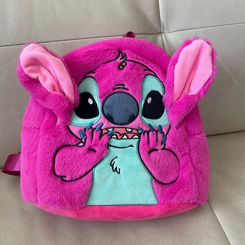 Disney  Stitch Plush New Backpack Cartoon Fashion 3d Mini Women's