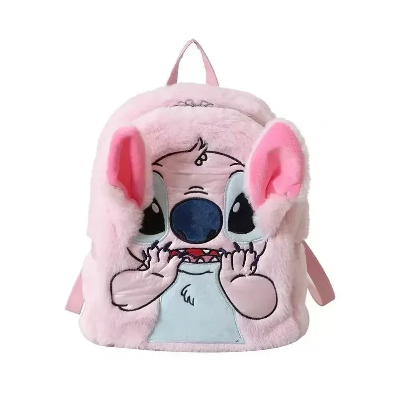 Disney  Stitch Plush New Backpack Cartoon Fashion 3d Mini Women's