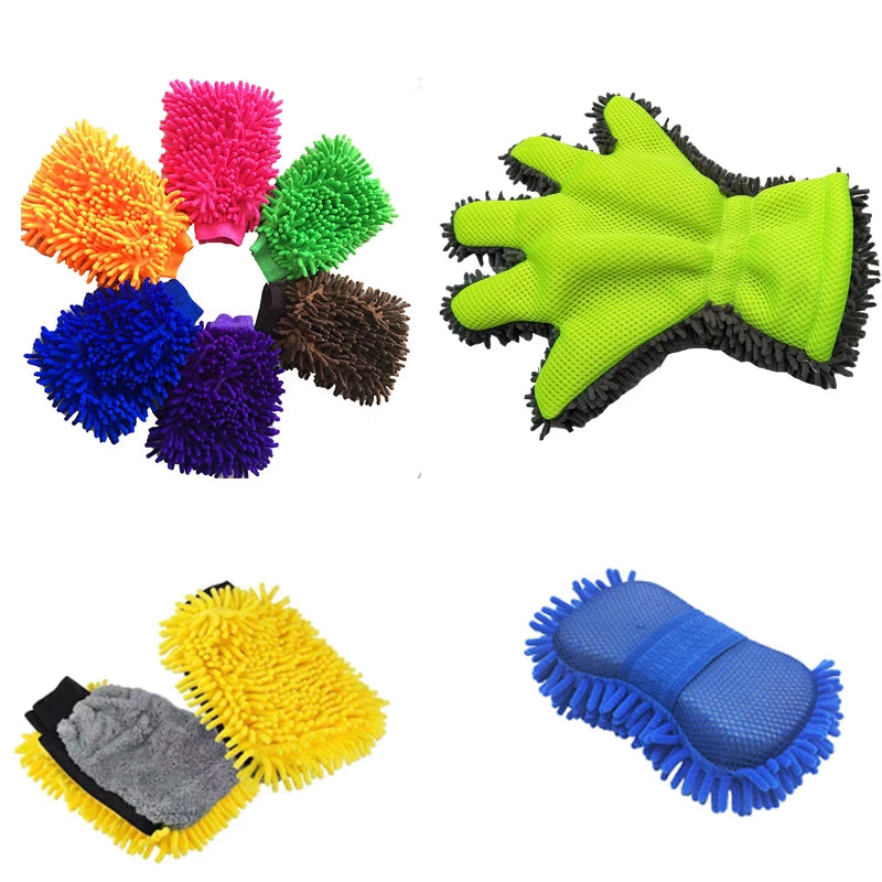 Car Chenille Premium Scratch-Free Microfiber Wash Mitt Waterproof Car