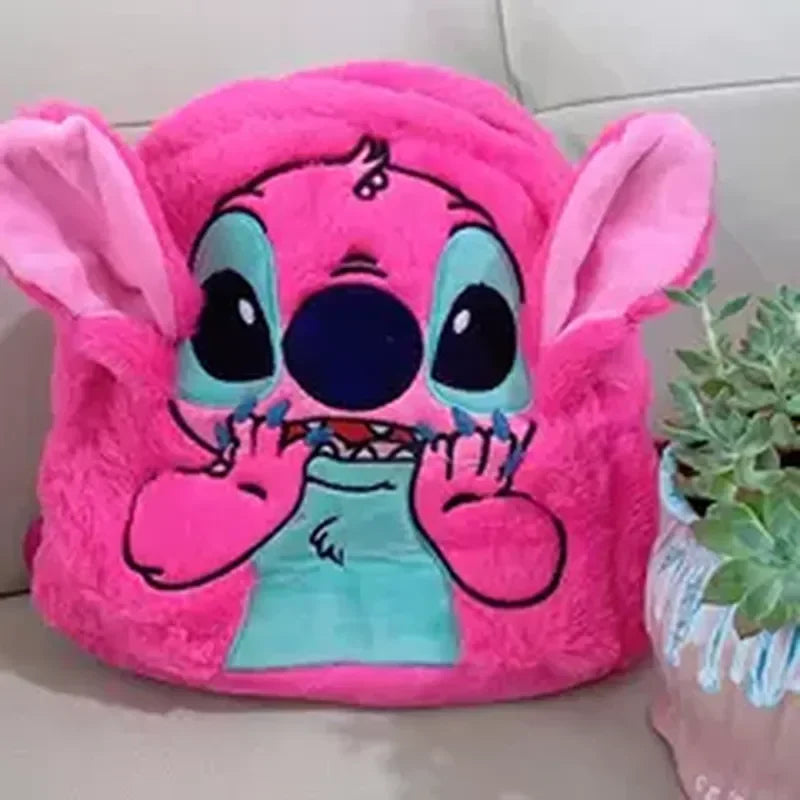 Disney  Stitch Plush New Backpack Cartoon Fashion 3d Mini Women's