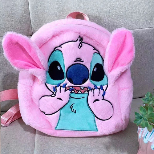 Disney  Stitch Plush New Backpack Cartoon Fashion 3d Mini Women's