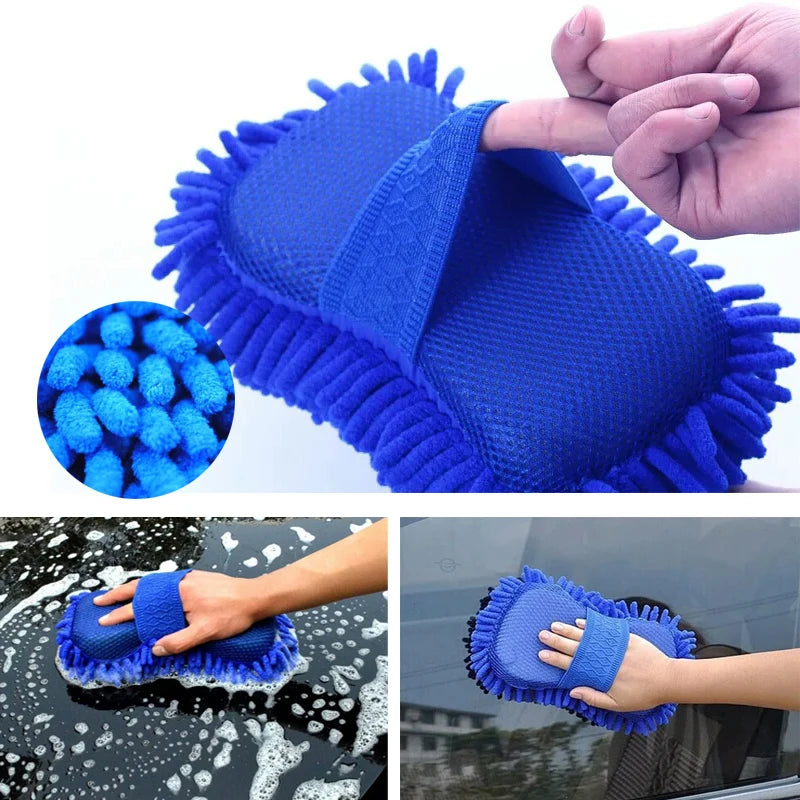 Car Chenille Premium Scratch-Free Microfiber Wash Mitt Waterproof Car