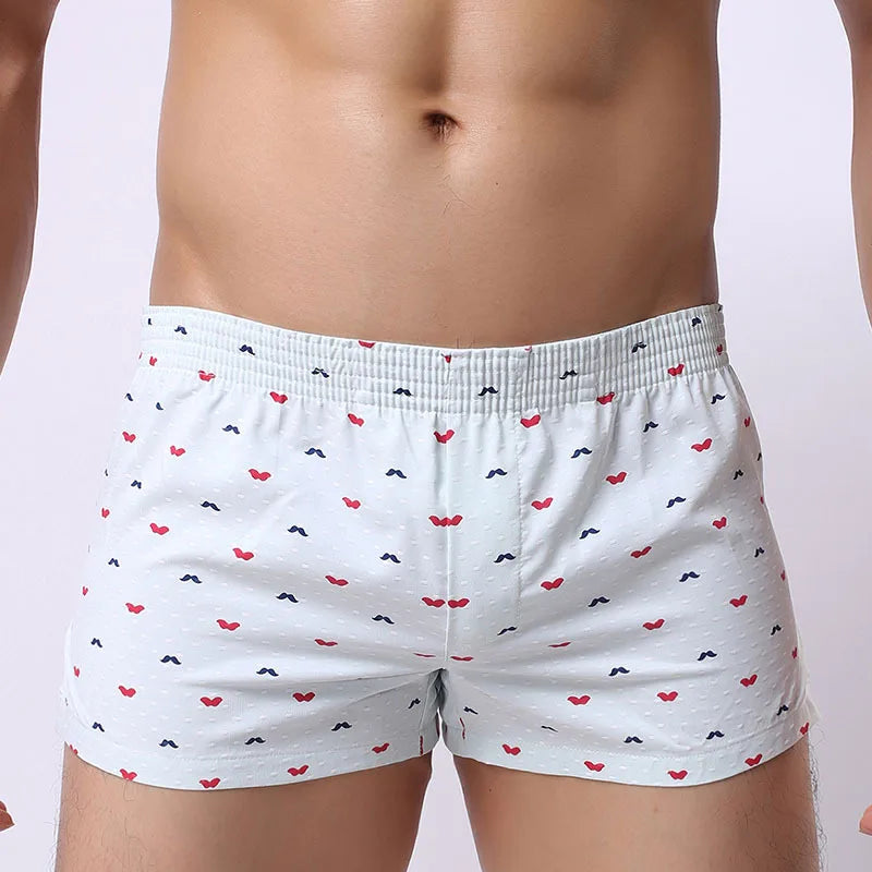 Men's and Women's Cotton Arrow Pants Soft Comfortable Home Shorts Plaid Homewear Loose Lounge Wear Summer Panties Cuecas