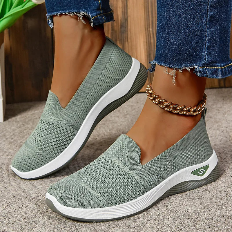 2025 Summer New Women's Shoes Fashion Mesh Breathable Comfortable Soft Sole Casual Single Shoes Women Zapatos Casuales