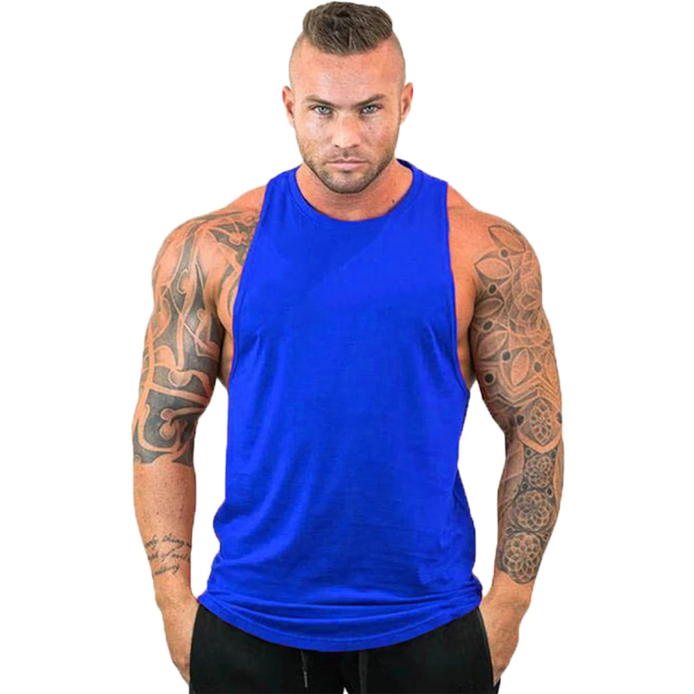 Brand gyms clothing Men Bodybuilding and Fitness Stringer Tank Top Vest sportswear Undershirt muscle workout Singlets Gym shirt