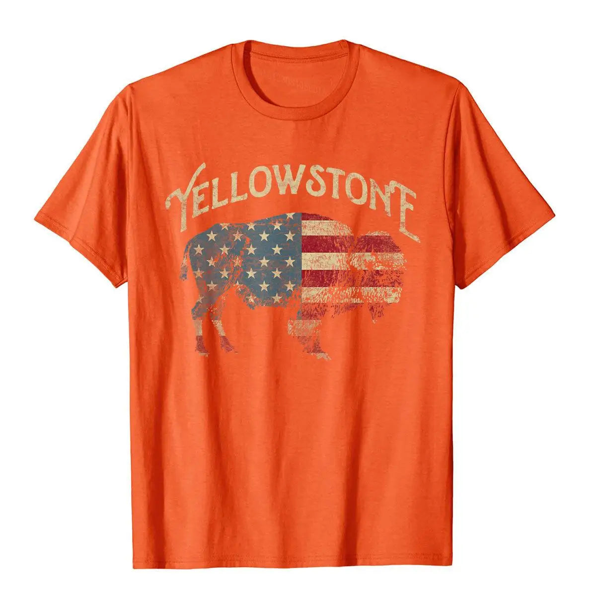 Vintage Yellowstone National Park Retro T-Shirt Chinese Style Cotton Men Tops Shirt Fashionable Popular T Shirt