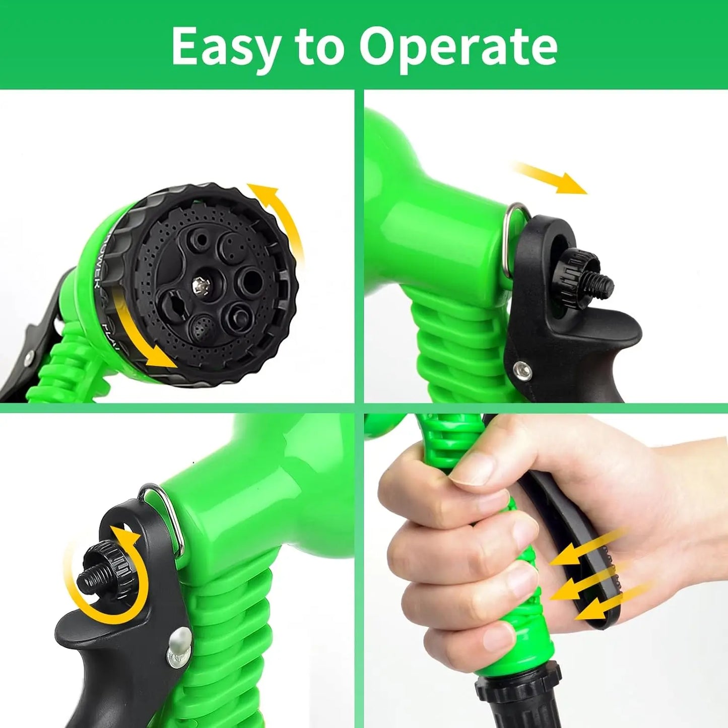 Expandable Magic Hose, High-Pressure Car Wash, 7Water Spraying Functions, Water Gun, Home Garden Watering Hose