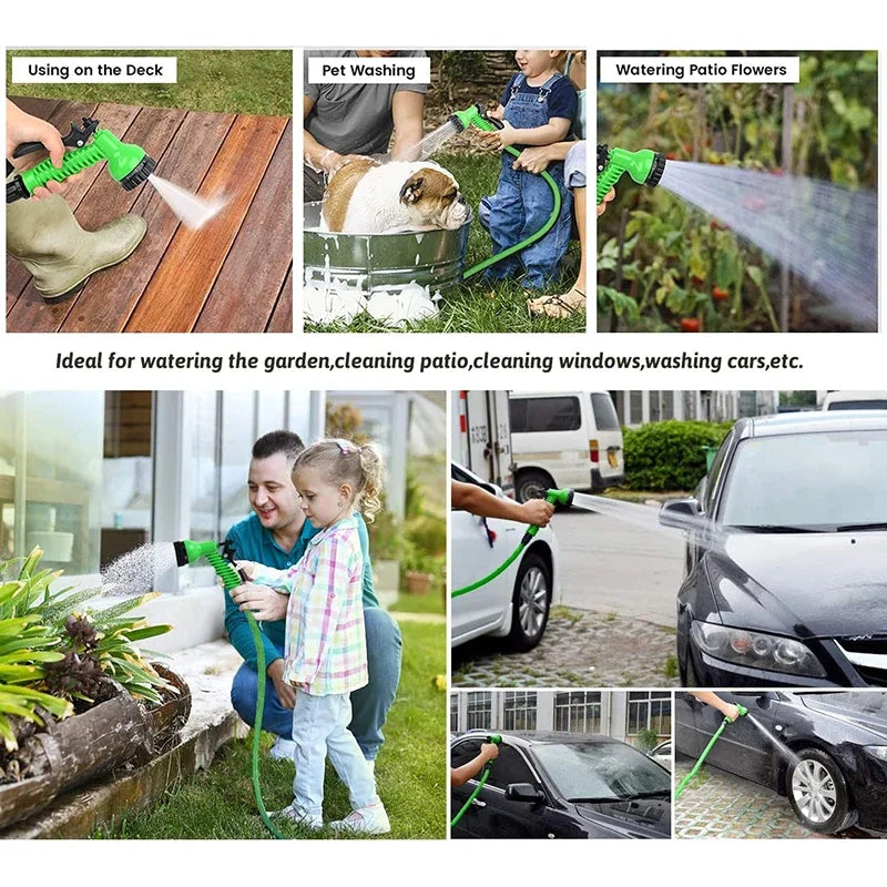 High Pressure Car Wash Water Gun Household Plastic Telescopic Hose Set Car Garden Garden Shower Hose