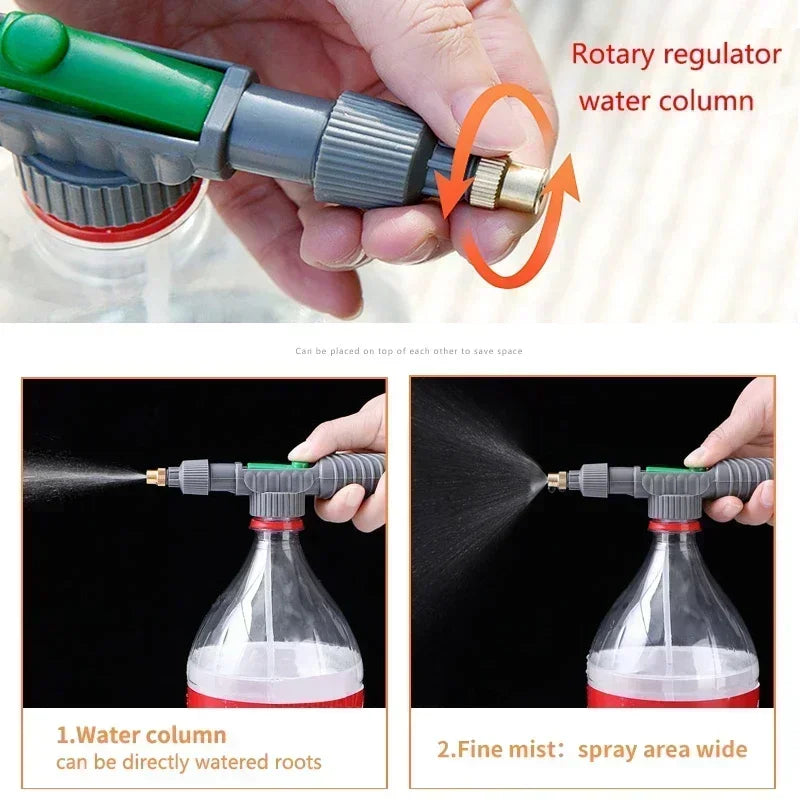 Manual High Pressure Air Pump Sprayer Adjustable Drink Bottle Spray Head Nozzle Garden Watering Tool Sprayer Agriculture Tools