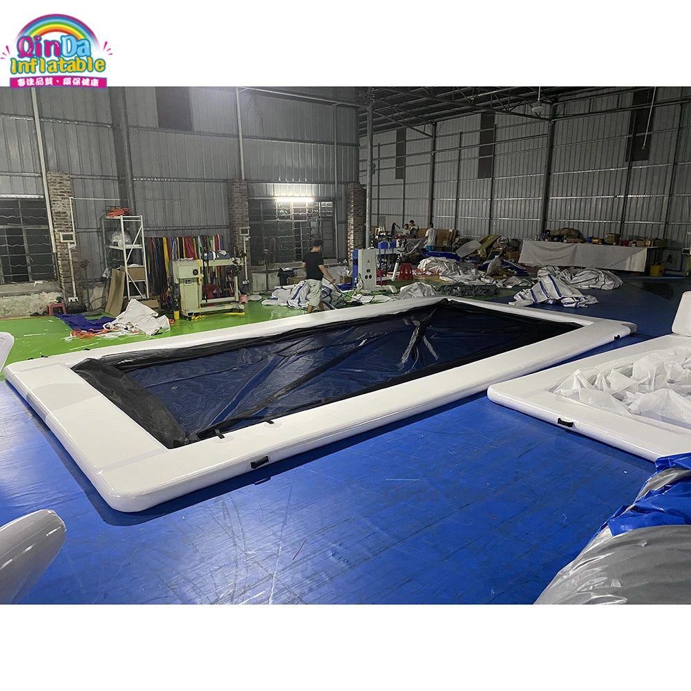 Yacht Floating Inflatable Water Boat Pool Inflatable Sea Swimming Pool With Net